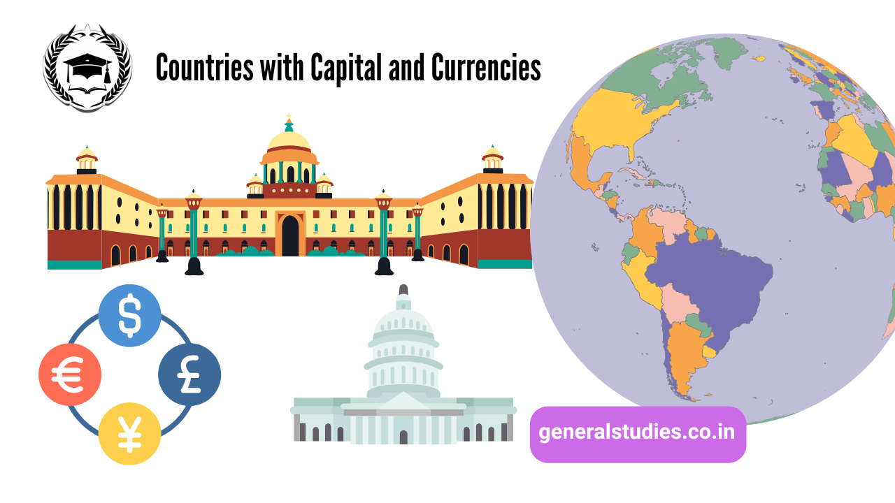 195 Countries with Capital and Currencies – General Knowledge 2024