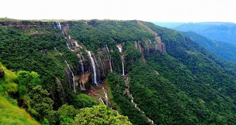 Nohkalikai Falls in Meghalaya