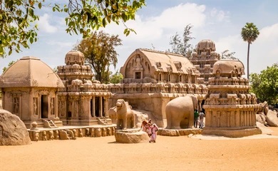 Pallava Dynasty: Pancha Rathas of Mahabalipuram