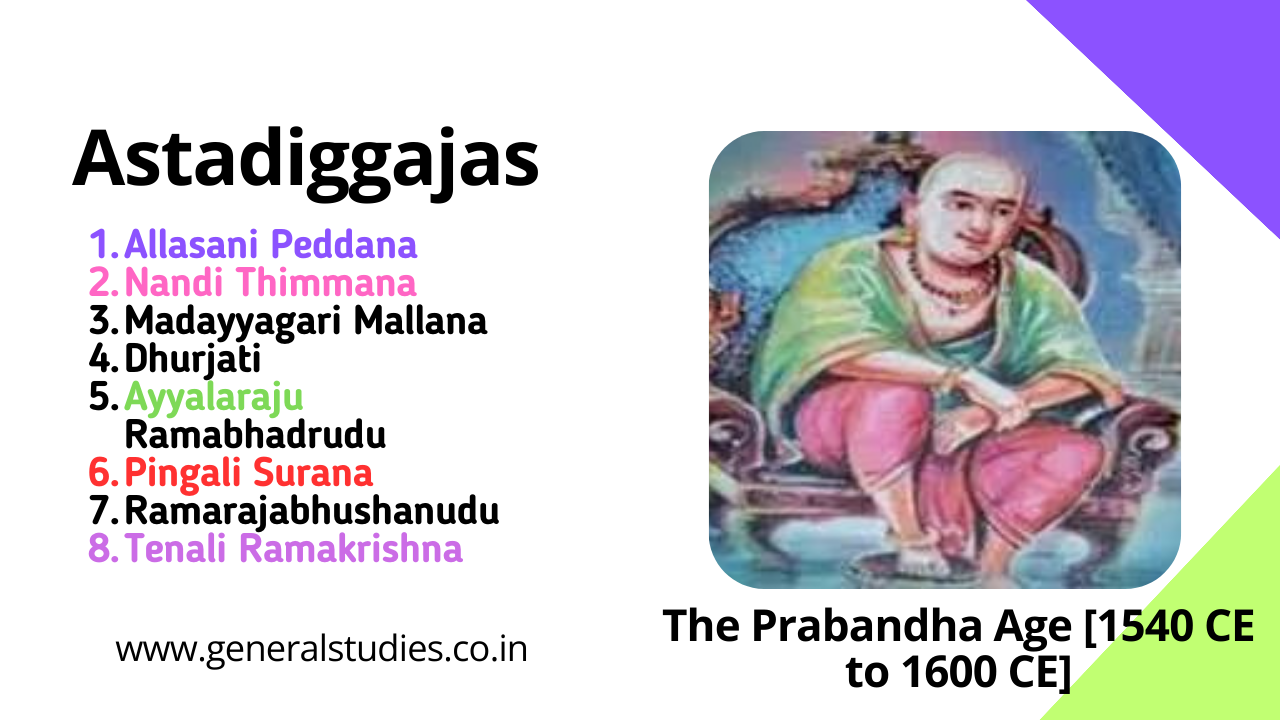 The Ashtadiggajas [8 Pointed Elephants]: Pillars of Telugu Literature