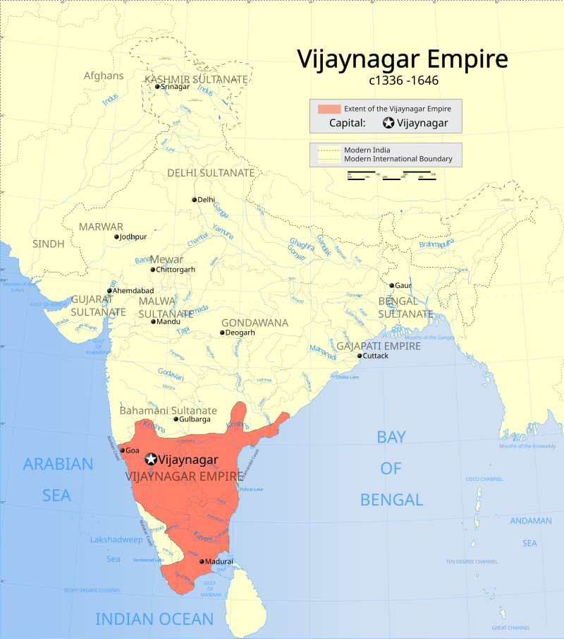 Map of Vijayanagara Empire